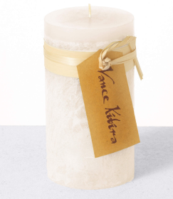 MELON WHITE PILLAR CANDLE (Set of two)