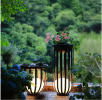 Outdoor Solar Power LED Plant Stand, Waterproof Outdoor Floor Lamp, Outdoor Garden Table, Side Table