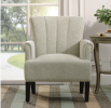 Accent Rivet Tufted Polyester Armchair ,Cream