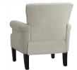 Accent Rivet Tufted Polyester Armchair ,Cream