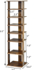 Wooden Space Saving 7 Tiers Vertical Shoe Rack for Front Door