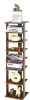 Wooden Space Saving 7 Tiers Vertical Shoe Rack for Front Door