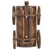 Wood Wagon Planter Pot Stand with Wheels