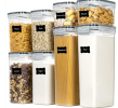 Food Storage Containers Set, Kitchen Pantry Organization and Storage with Easy Lock Lids, 8 Pieces