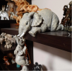 Desktop Decor; Elephant Shape Ornament Resin Craftwork Decor