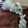 Desktop Decor; Elephant Shape Ornament Resin Craftwork Decor