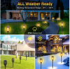 12LED Solar Torch Lights W/Flickering Flame , Mini IP65 Waterproof Landscape Flame Lights For Yard Pathway Patio Pool - Auto On/Off