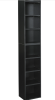 8-Tier Media Tower Rack, CD DVD Slim Storage Cabinet w/Adjustable Shelves, Narrow Display Bookshelf,Multi-functional