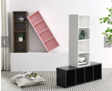 8-Tier Media Tower Rack, CD DVD Slim Storage Cabinet w/Adjustable Shelves, Narrow Display Bookshelf,Multi-functional