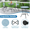 3 Pieces Patio Bistro Set Outdoor Furniture Mosaic Table Chairs