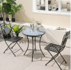 3 Pieces Patio Bistro Set Outdoor Furniture Mosaic Table Chairs