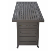 57 in Propane Fire Pit Table, 50000BTU, Retangular Outdoor Gas, Firepit Table with Lid & Wind Guard, ETL Certification