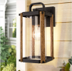 Outdoor Wood Grain Porch Lights, Waterproof Wall light for patio, yard, front door, garden