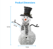 LED Christmas Snowman Decoration Light Collapsible Battery Operated