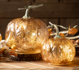 GOLD LEAF PATTERN PUMPKIN SET