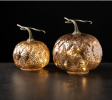 GOLD LEAF PATTERN PUMPKIN SET