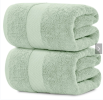 2 Pack Luxury Bath Sheet Towels Extra Large Highly Absorbent Bathroom Towel 35x70 Inch Mint Green