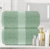 2 Pack Luxury Bath Sheet Towels Extra Large Highly Absorbent Bathroom Towel 35x70 Inch Mint Green