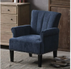 Accent Rivet Tufted Polyester Armchair ,Navy Blue