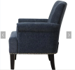 Accent Rivet Tufted Polyester Armchair ,Navy Blue