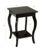 Set of 2 Side Table End Table Night Stand with Shelf