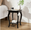 Set of 2 Side Table End Table Night Stand with Shelf