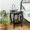 Set of 2 Side Table End Table Night Stand with Shelf