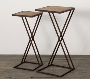 STACKING DRINK TABLES SET OF 2