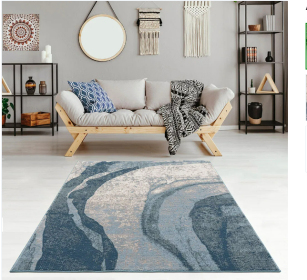 Abstract Wave Area Rug