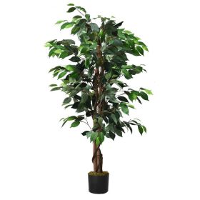 4 Feet In/Outdoor Trunks Artificial Ficus Silk Tree