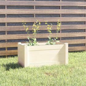 Garden Planter White 23.6"x12.2"x12.2" Solid Wood Pine