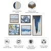 Blue Bliss Abstract 5-piece Gallery Framed Canvas Wall Art Set