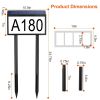 Solar Powered House Numbers LED Light Dusk To Dawn Address Plaque Sign Waterproof Wall Mount Ground Stake Number Plate Lamp for House Yard Garden Stre