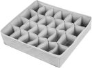 3 Pack Sock Organizer Box Foldable Damp Proof Storage Drawers Multi-cells Underwear Tie Container