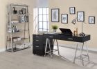 ACME Coleen File Cabinet, Black High Gloss & Chrome 92450