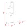 Santa Maria 1-Drawer 1-Shelf Area Pantry with Adjustable Metal Legs Smokey Oak