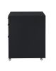 ACME Coleen File Cabinet, Black High Gloss & Chrome 92450