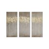 Sandy Forest Gold Foil Abstract 3-piece Canvas Wall Art Set