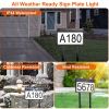 Solar Powered House Numbers LED Light Dusk To Dawn Address Plaque Sign Waterproof Wall Mount Ground Stake Number Plate Lamp for House Yard Garden Stre