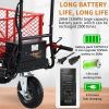 Wheelbarrow Utility Cart Electric Powered Cart 48V28Ah 500W Capacity 500lbs (230kg) Material Hauler 1000lbs Towing