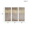 Sandy Forest Gold Foil Abstract 3-piece Canvas Wall Art Set