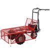 Wheelbarrow Utility Cart Electric Powered Cart 48V28Ah 500W Capacity 500lbs (230kg) Material Hauler 1000lbs Towing