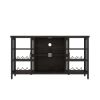 Wine Bar Cabinet for Liquor and Glasses, Rustic Wood Wine Bar Cabinet with Storage , Multifunctional Floor Wine Cabinet for Living Room(55 Inch, Black