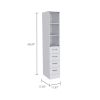 Vanguard Linen Cabinet; Three Shelves; Four Drawers -White