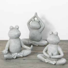 Yoga Frog Garden Statue Set 3