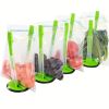 Bag Holder For Plastic Bags; Sandwich Holder; Food Storage Bags Clip; Best Opener For Freezer & Storage Baggie; Ideal Plastic Kitchen Gadget; No Hassl