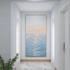 Ocean Seascape Modern Abstract Hand Painted Oil Painting On Canvas Paintings Picture Wall Art Cuadros Home Room Decor (Size: 90x180cm)