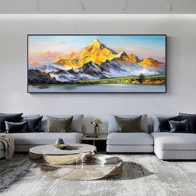 Hand Painted Oil Painting Large Landscape Oil Painting Original Mountain Canvas Painting Abstract Painting Modern Art Acrylic Painting Living Room Hal (style: 1, Size: 100x150)