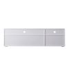 62.99-inch modern style multi-storage space white slide rail TV cabinet