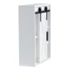 Wood wall-mounted storage cabinet, 5-layer toilet bathroom storage cabinet, multifunctional cabinet with adjustable door